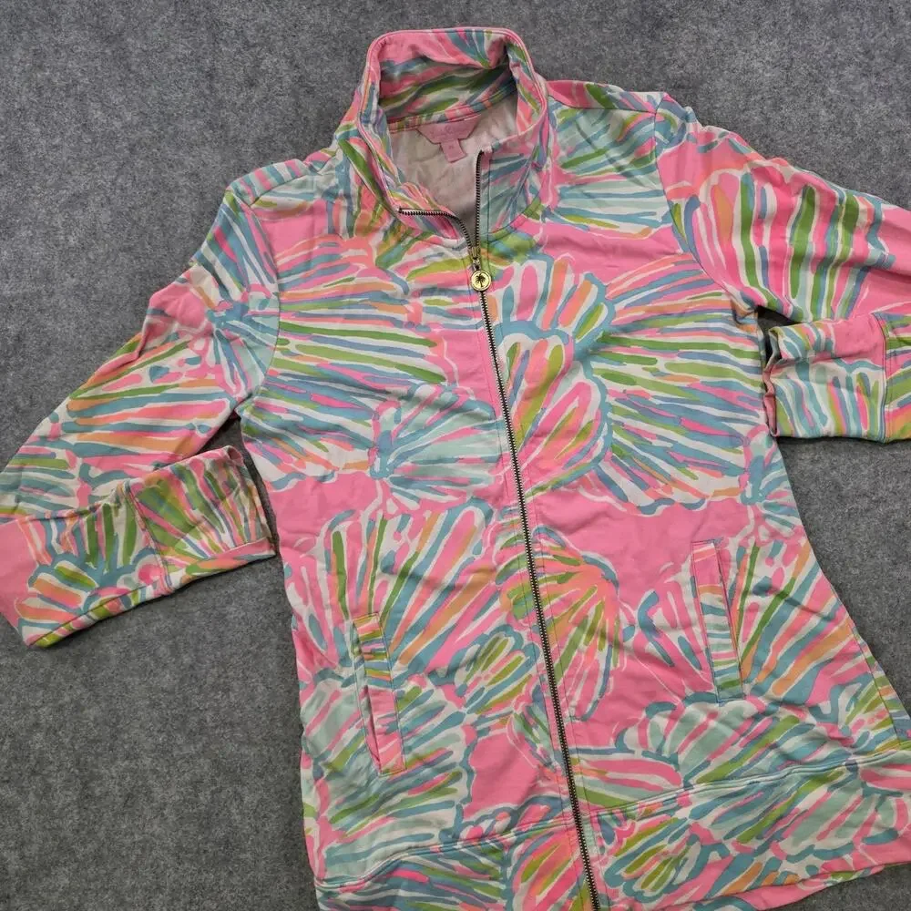 Lilly Pulitzer Shellabrate Jacket Womens XS Shell Full Zip‎ Lightweight Tropical